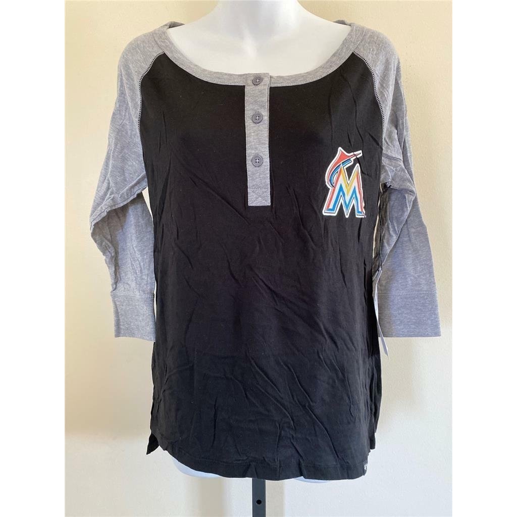 Miami Marlins Womens Size S Small Black Shirt Image 1