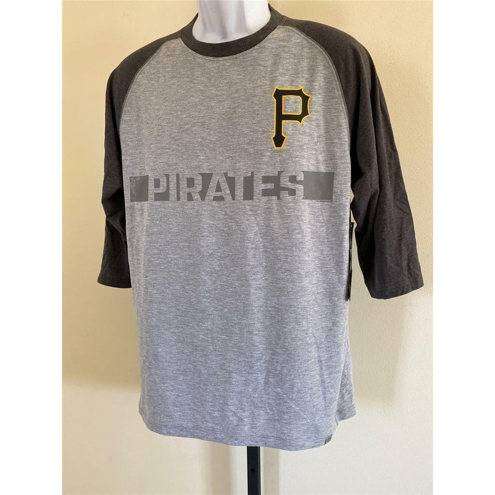 Pittsburgh Pirates Mens Size M Medium Gray Shirt Image 2