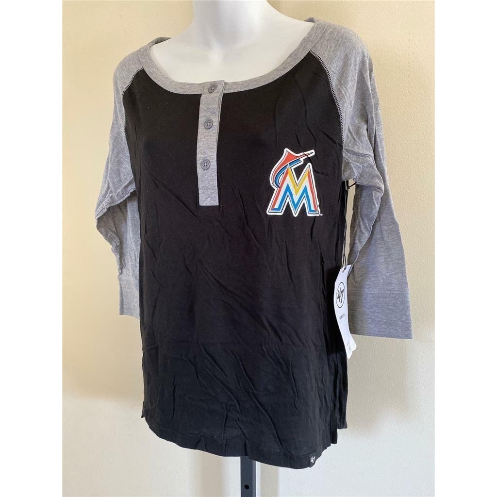 Miami Marlins Womens Size S Small Black Shirt Image 2