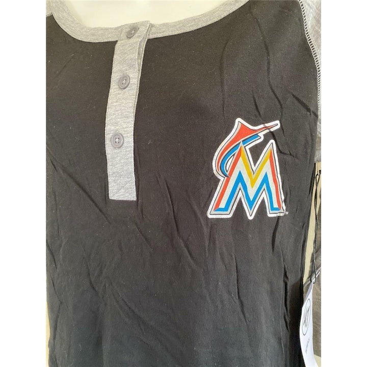 Miami Marlins Womens Size S Small Black Shirt Image 3