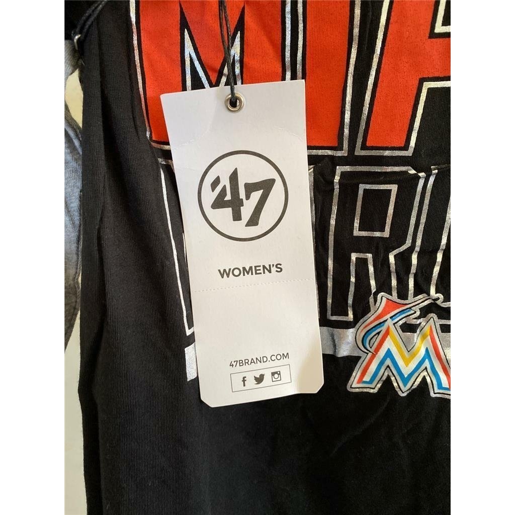 Miami Marlins Womens Size S Small Black Shirt Image 4