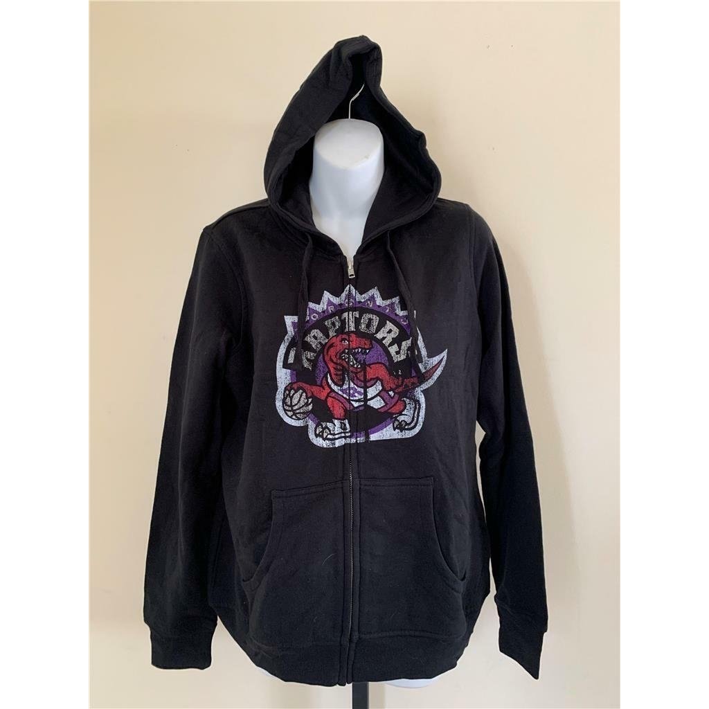 Toronto Raptors Womens Size L Large Black G-III Full Zip Hoodie Image 1