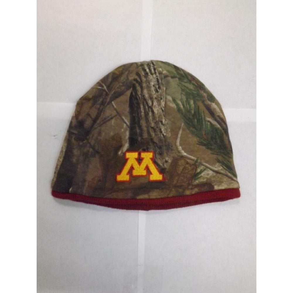 Minnesota Golden Gophers Mens Adult Size OSFA Camo Beanie Hat Image 2