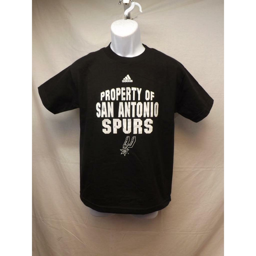 San Antonio Spurs Adidas Youth Large L 14/16 Black Shirt with tag Image 1