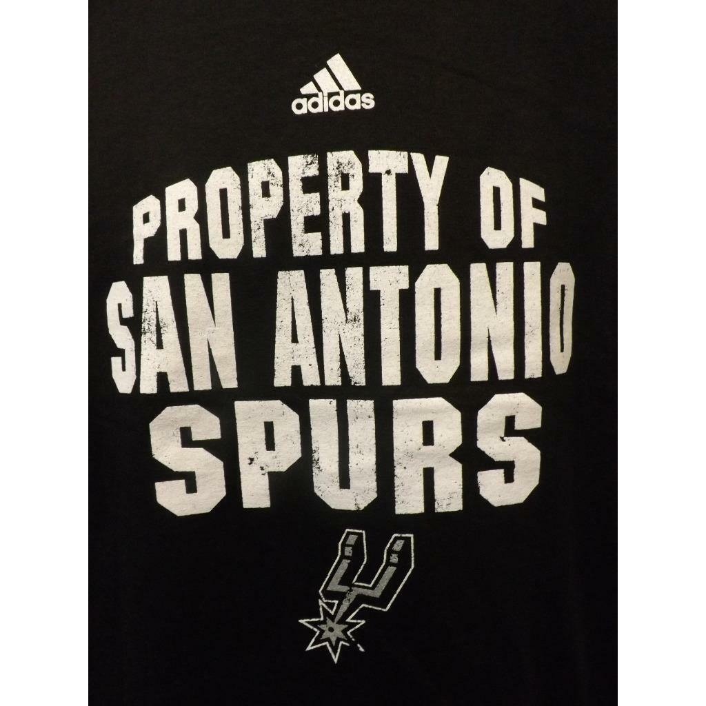 San Antonio Spurs Adidas Youth Large L 14/16 Black Shirt with tag Image 2