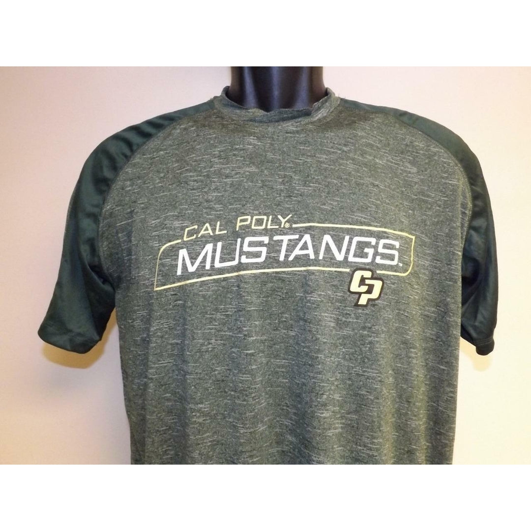 Cal Poly Mustangs Mens M Medium Polyester Performance Shirt Image 2