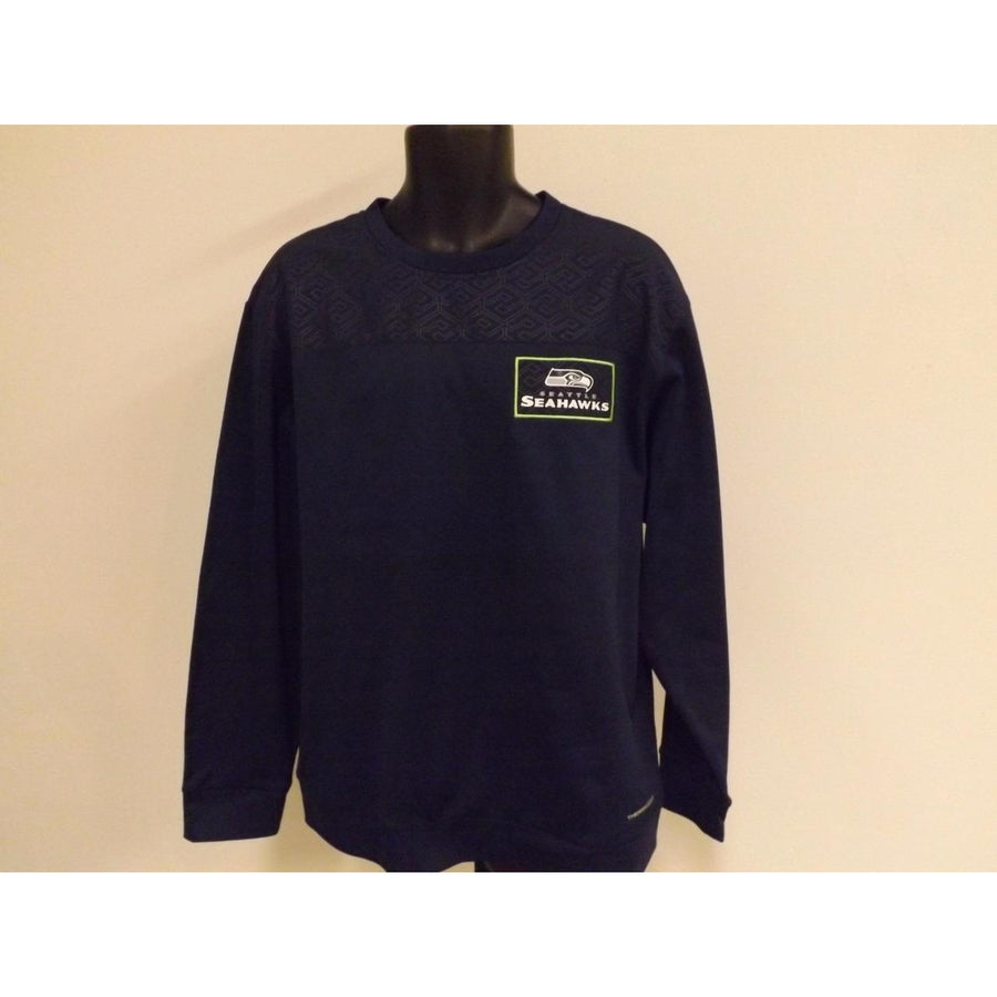 Seattle Seahawks Mens Size L Large Majestic Sweatshirt 82WQ Image 1