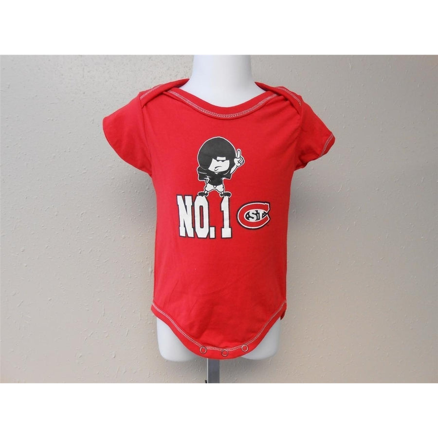 St. Cloud State Huskies "No. 1" Red Creeper INFANTS 6-9 MONTHS Image 1