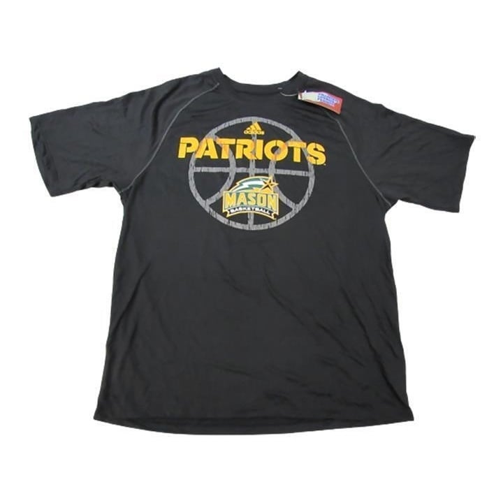 George Mason Patriots Basketball Mens Size L Large Black Adidas Shirt Image 1