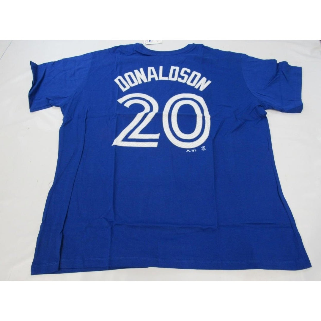 Toronto Blue Jays 20 Josh Donaldson Majestic Womens Plus Size 1X Shirt Image 3