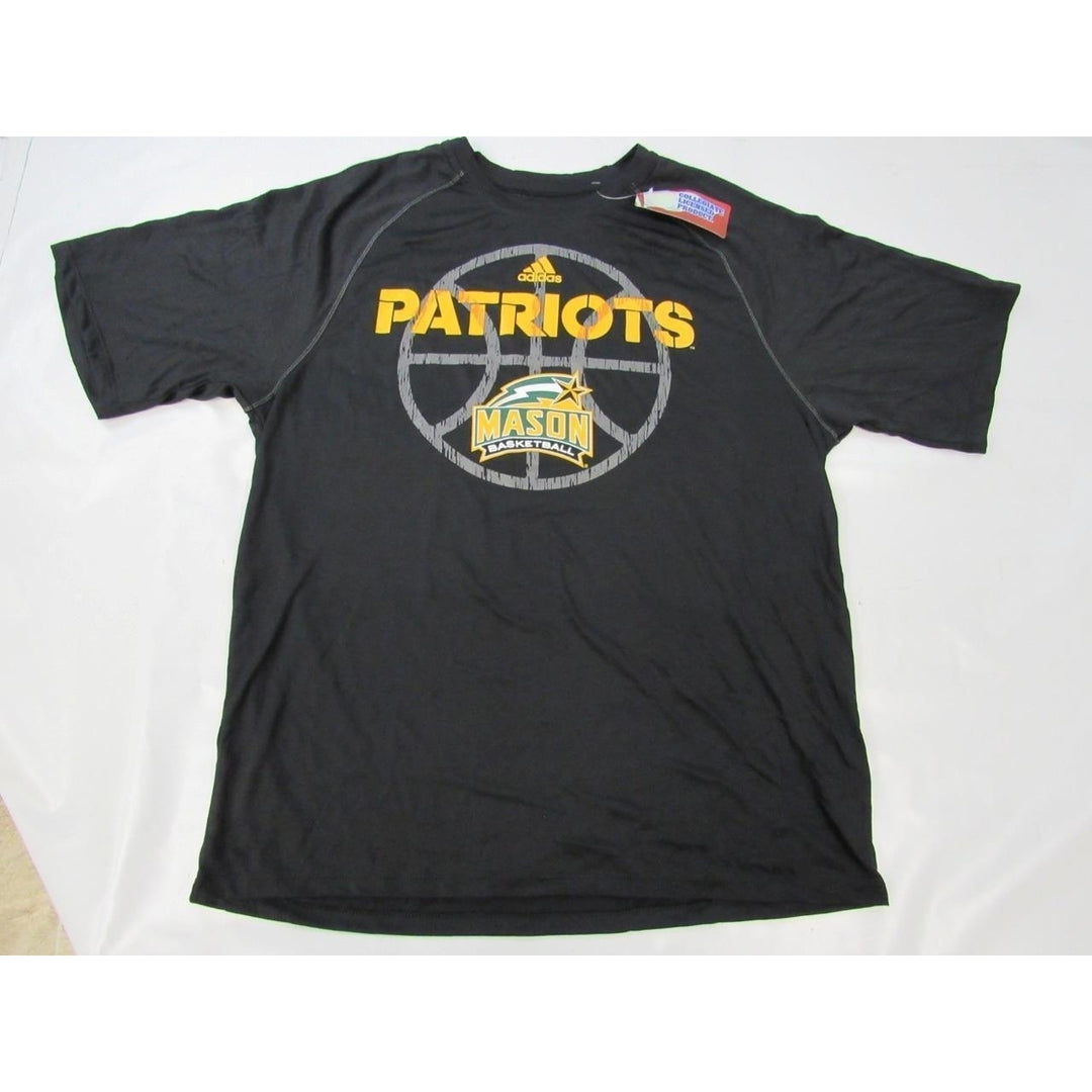 George Mason Patriots Basketball Mens Size L Large Black Adidas Shirt Image 6