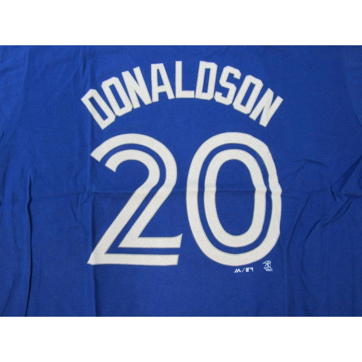 Toronto Blue Jays 20 Josh Donaldson Majestic Womens Plus Size 1X Shirt Image 4