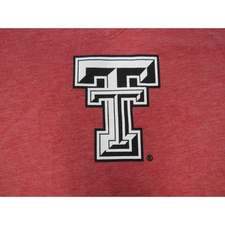 Texas Tech University Womens Size M Nike Dri-Fit Red V-Neck Shirt 34 Image 4