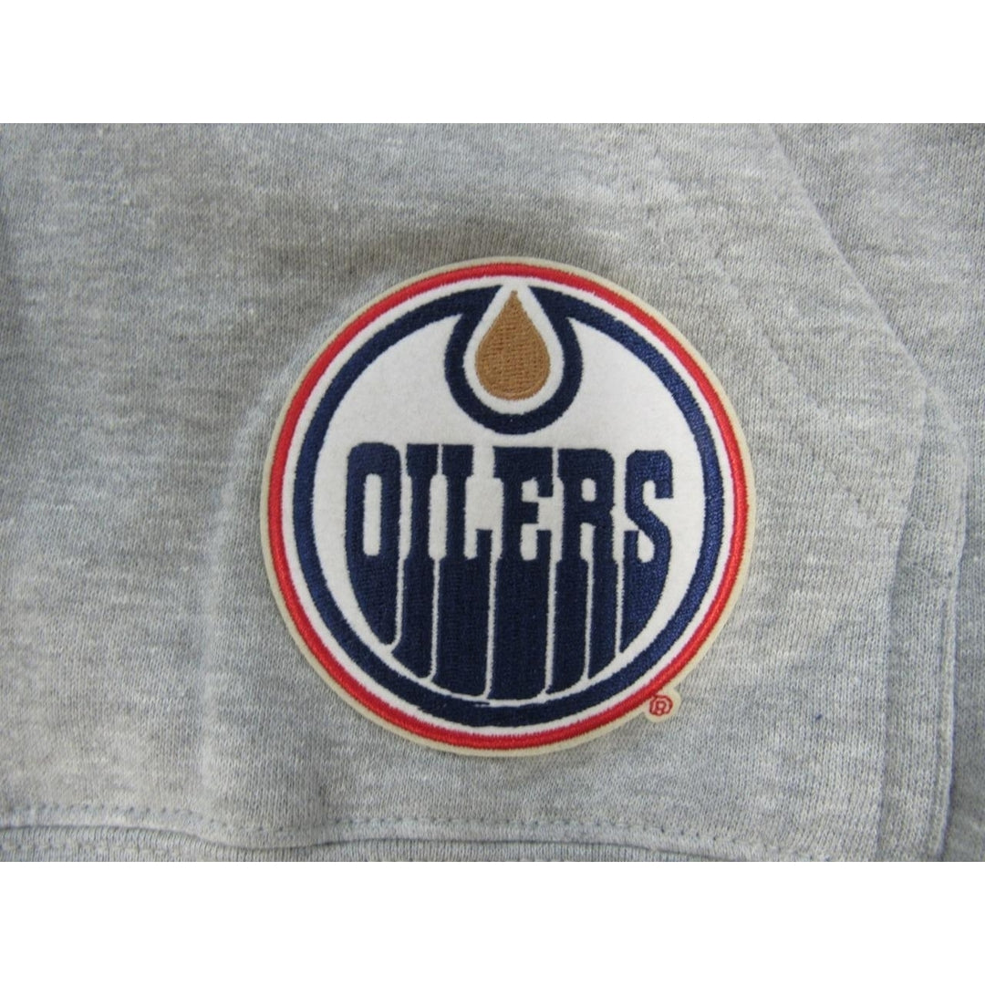 Edmonton Oilers 1979 Mens Size L Large Gray Full Zip Jacket with Hood Image 4