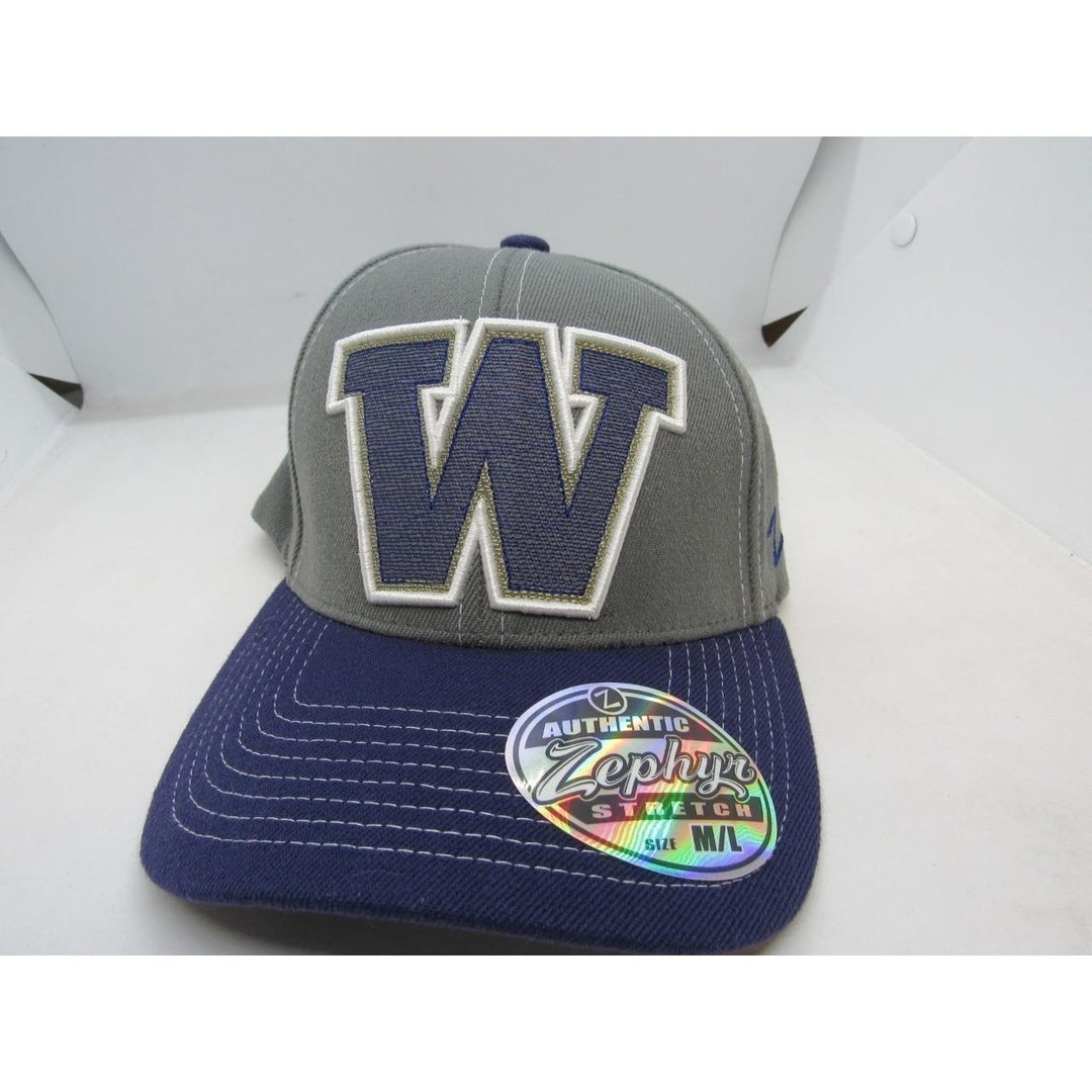 Washington Huskies Mens Size M/L Grey Hat 24 Image 2