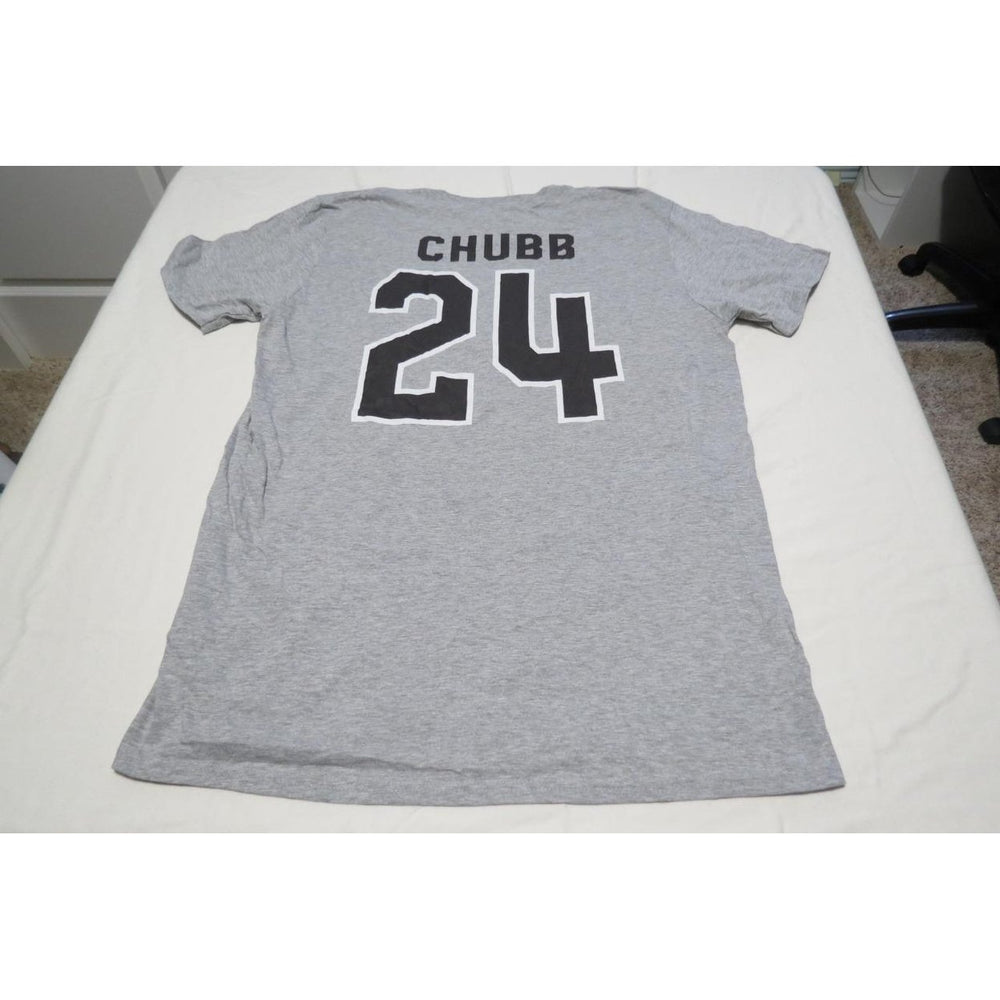 Cleveland Browns 24 Nick Chubb Mens Size L Large Gray Shirt Image 2