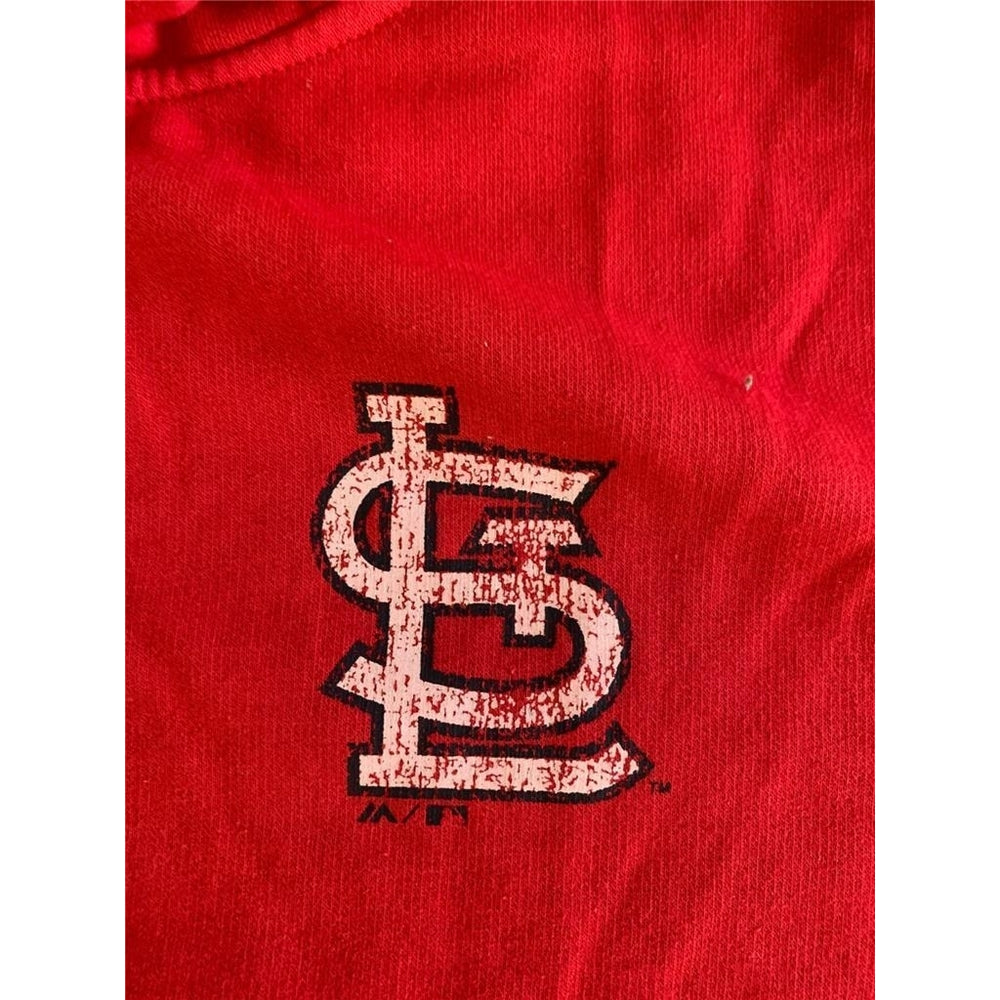 St Louis Cardinals Womens Plus Sizes 1X Majestic Red Hoodie Image 2