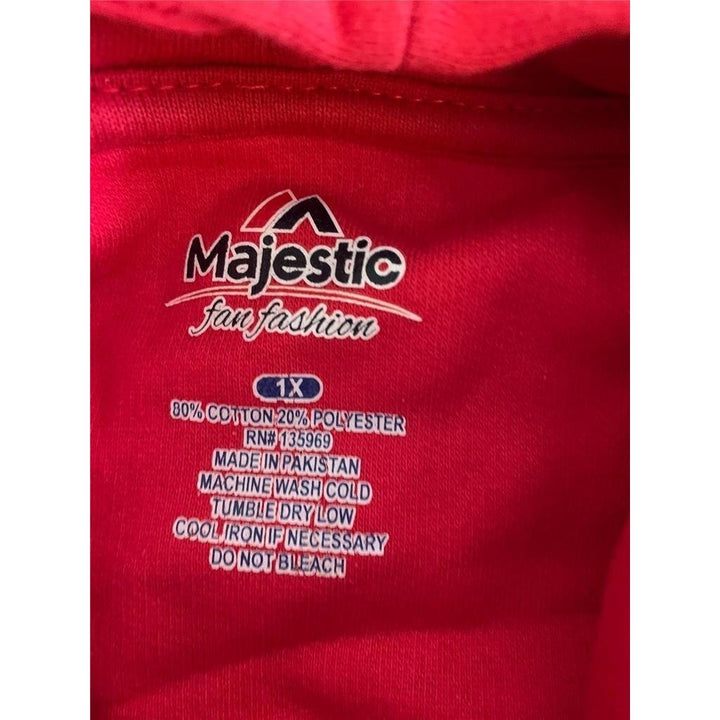 St Louis Cardinals Womens Plus Sizes 1X Majestic Red Hoodie Image 3