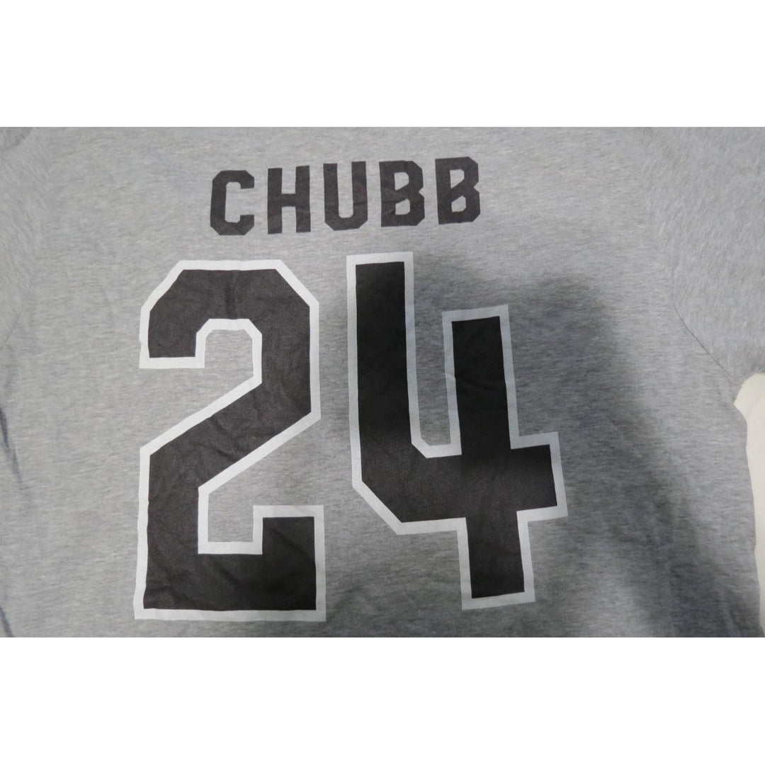 Cleveland Browns 24 Nick Chubb Mens Size L Large Gray Shirt Image 4