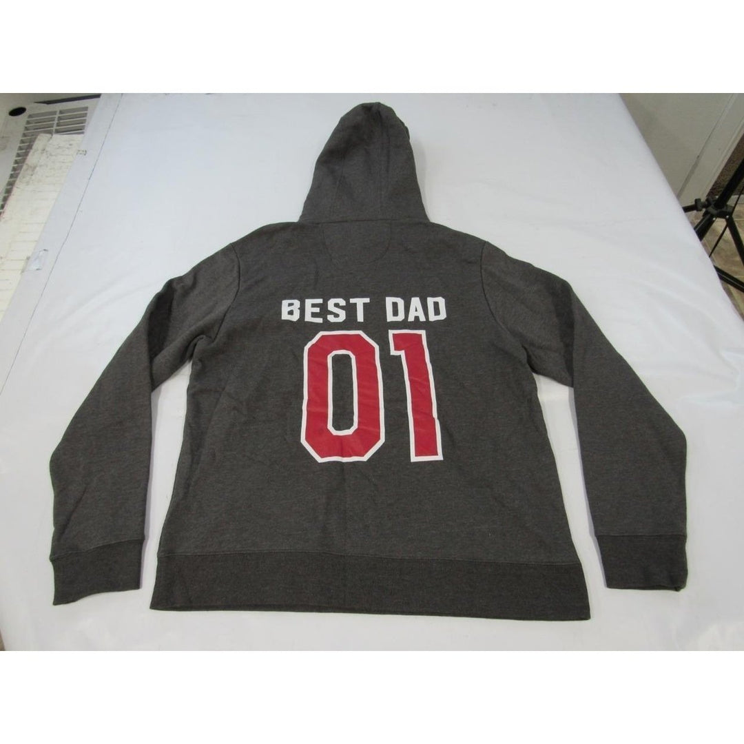 Tampa Bay Buccaneers 1 Best Dad Mens Size L Large Dark Gray Hoodie Image 2