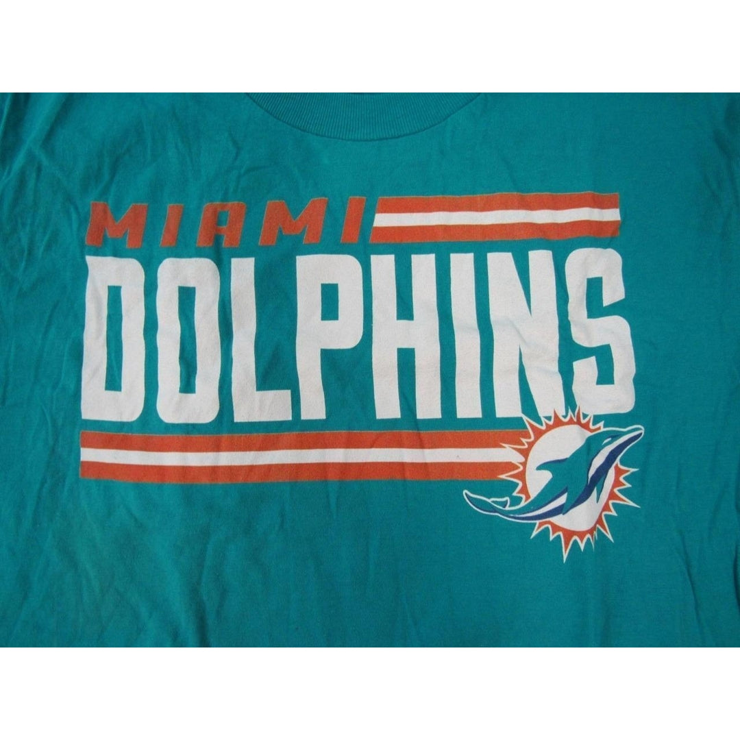 Miami Dolphins YOUTH Size 18/20 XL XLarge Long Sleeve Aqua Shirt Image 3