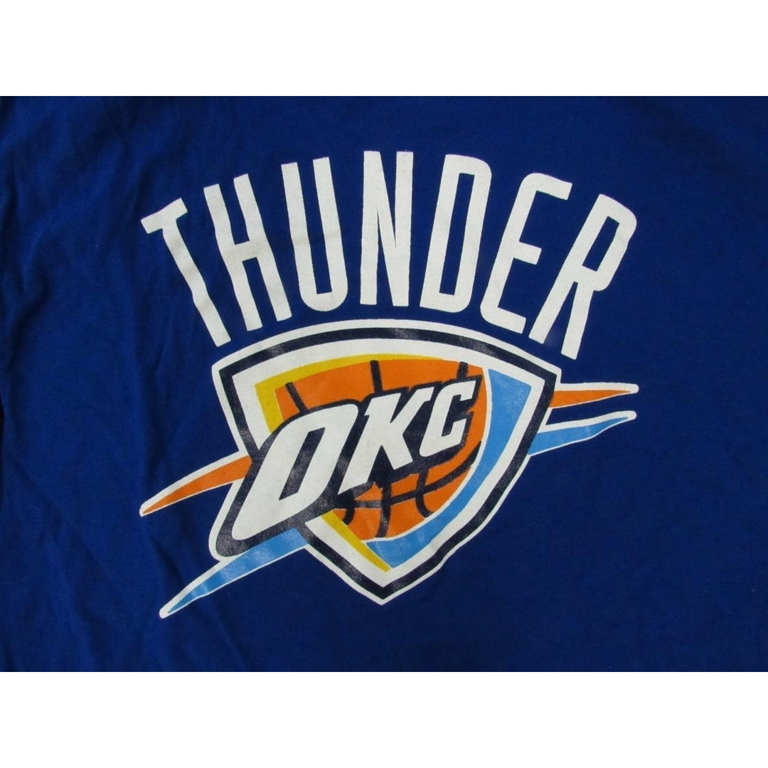 Oklahoma City Thunder Mens Size M Medium Adidas Blue Shirt Image 3