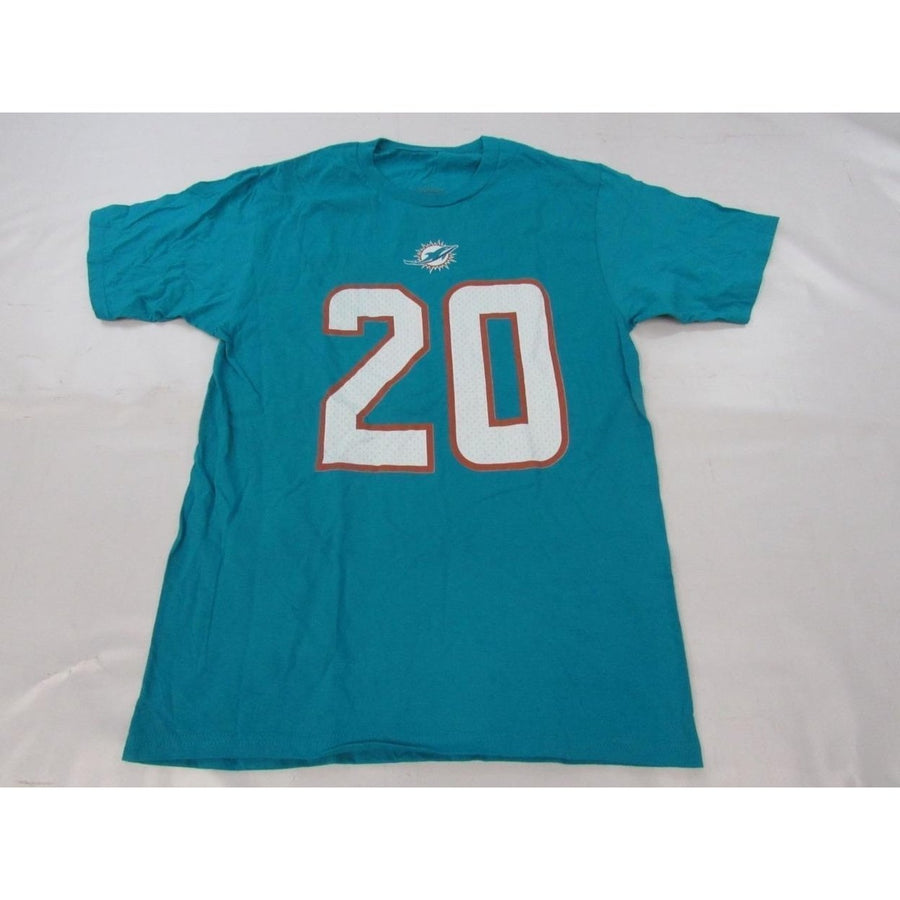 Miami Dolphins 20 Justin Bethel Mens Size S Small Aqua Shirt Image 1