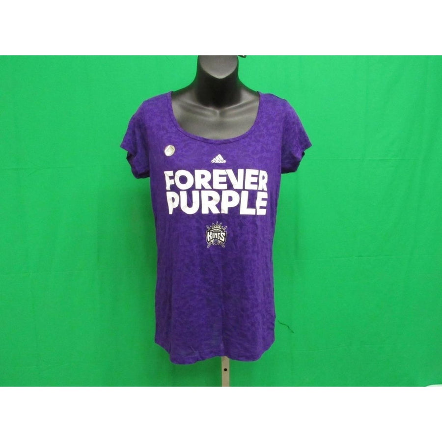 Sacramento Kings "Forever Purple" Womens Size L Large Purple Adidas Shirt Image 1