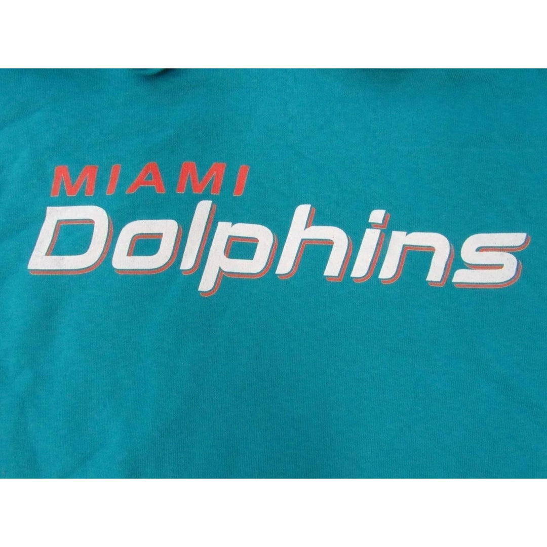 Miami Dolphins 1 Dad Mens Size L Large Aqua Hoodie Image 3