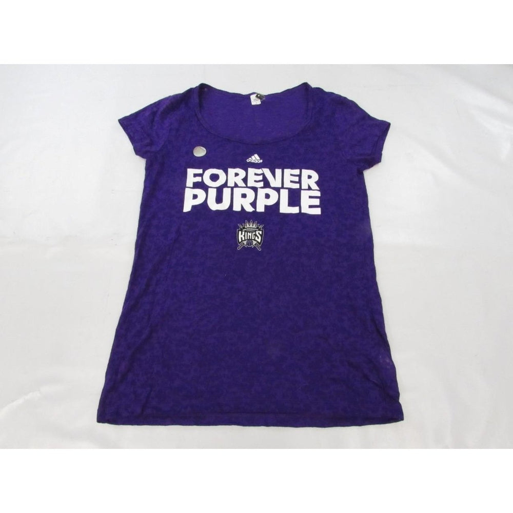 Sacramento Kings "Forever Purple" Womens Size L Large Purple Adidas Shirt Image 2