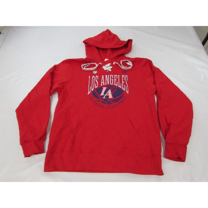 Los Angeles Clippers Womens Size S Small Red Adidas Fleece Hoodie Image 1