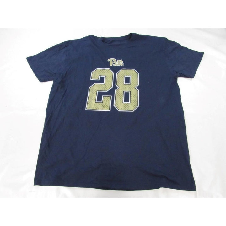 Pittsburgh Panthers 28 Dion Lewis Mens Size 2XL Navy Blue Shirt Image 1