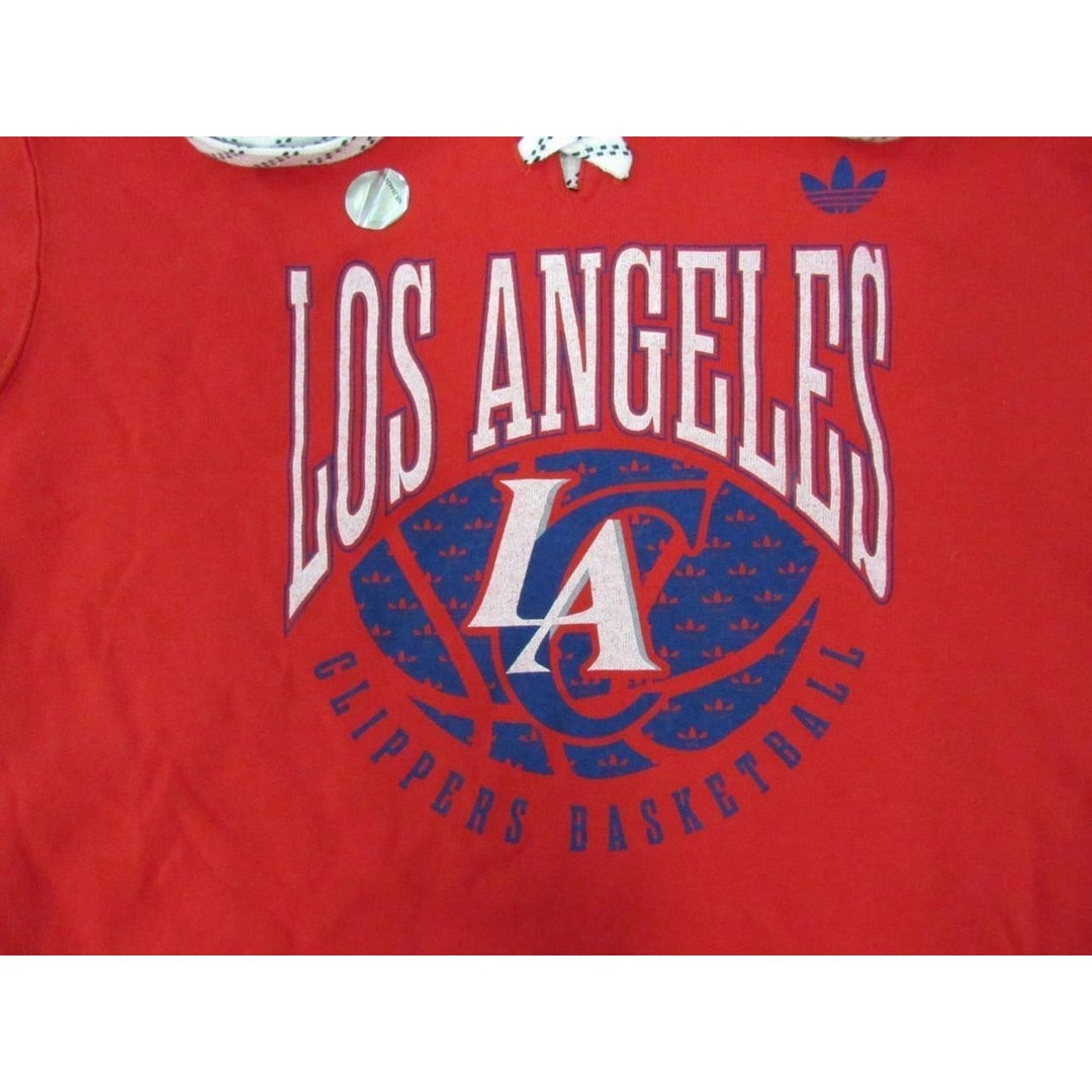 Los Angeles Clippers Womens Size S Small Red Adidas Fleece Hoodie Image 3