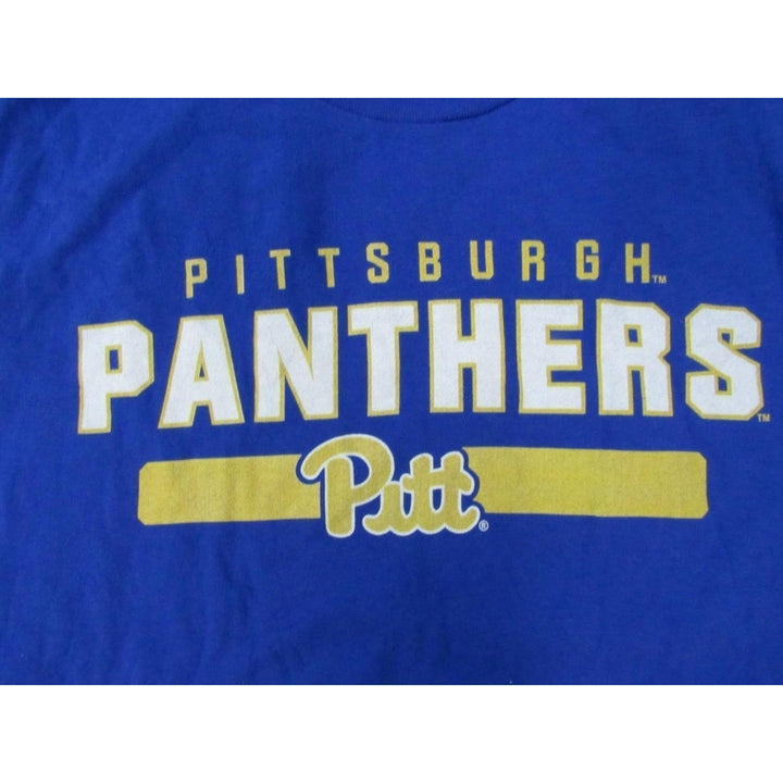 Pittsburgh Panthers "Pitt" Mens Size L Large Blue Long Sleeved Shirt Image 3