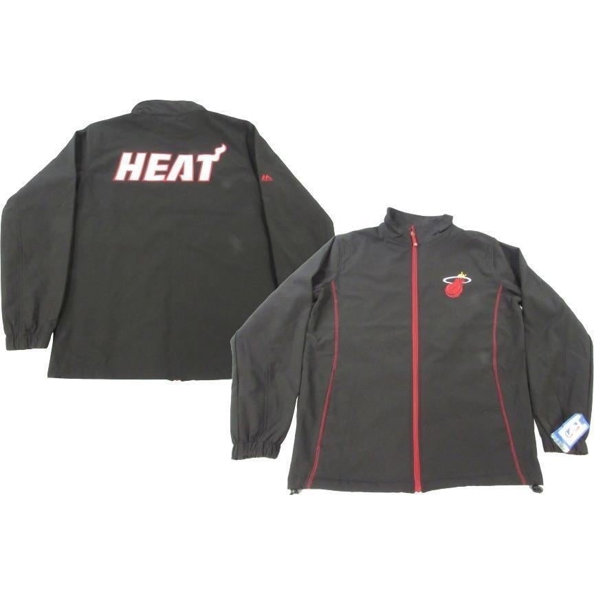 Miami Heat Mens Size MT M-Tall Medium-Tall Hard Shell Black Majestic Jacket Image 1