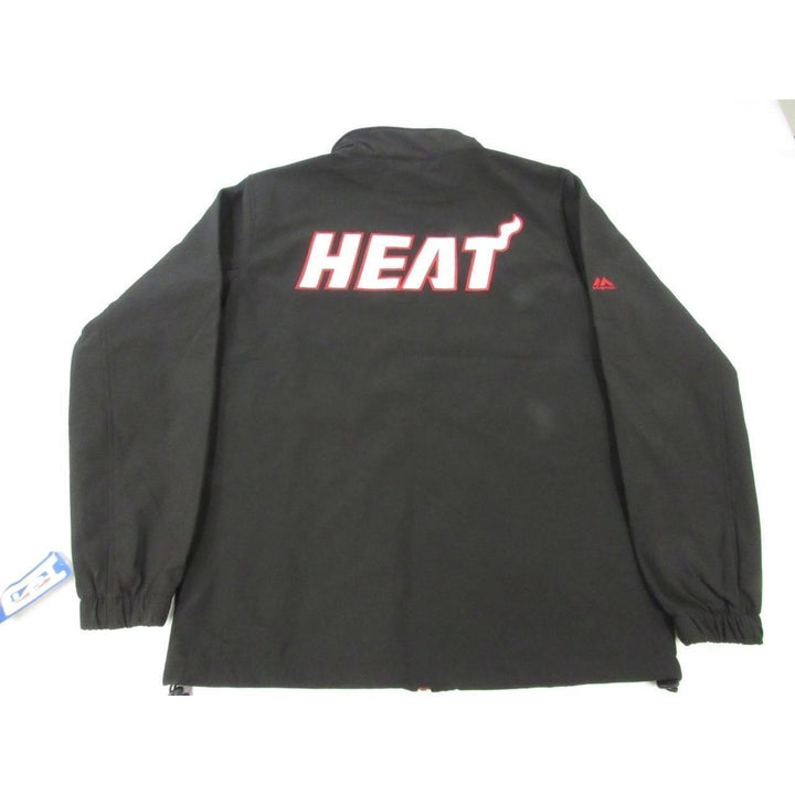 Miami Heat Mens Size MT M-Tall Medium-Tall Hard Shell Black Majestic Jacket Image 2