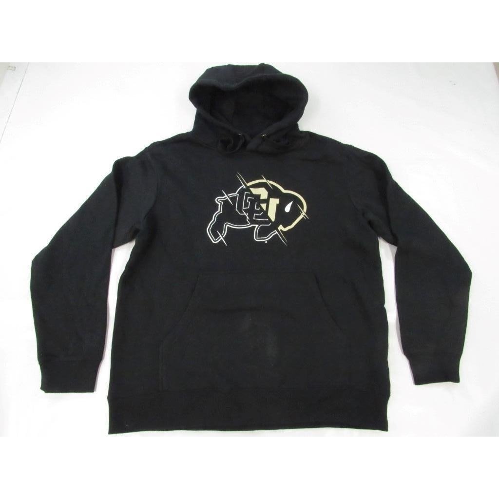 University of Colorado Buffaloes Mens Size L Large Black Hoodie Image 1