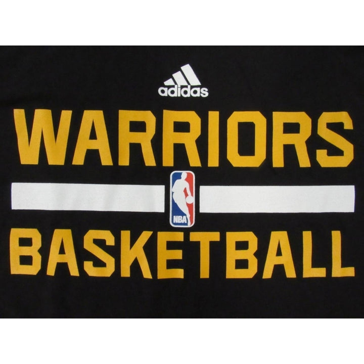 Golden State Warriors Basketball Mens Size 2XLT Black Adidas Climalite Shirt Image 3