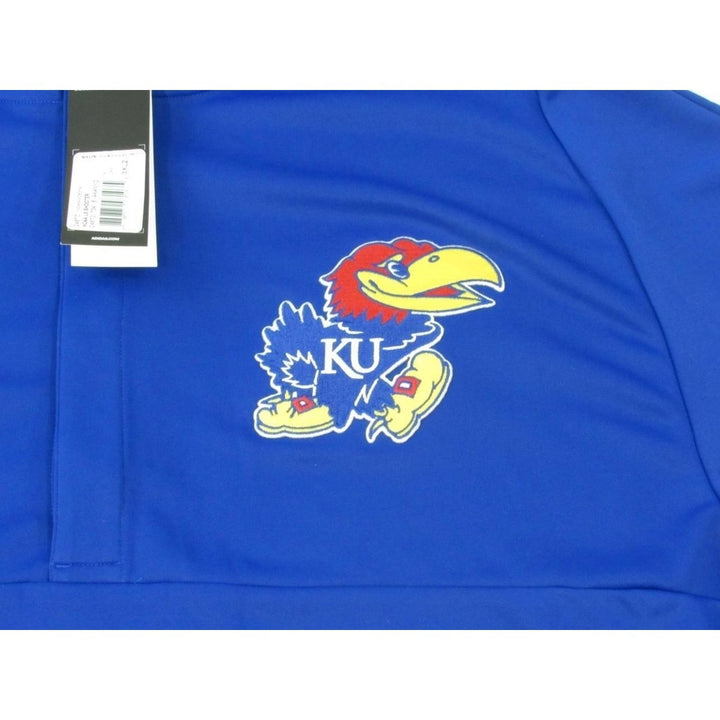 Kansas Jayhawks Mens Size 3XL+2 Adidas Blue 2 Button Pullover Jacket Image 3