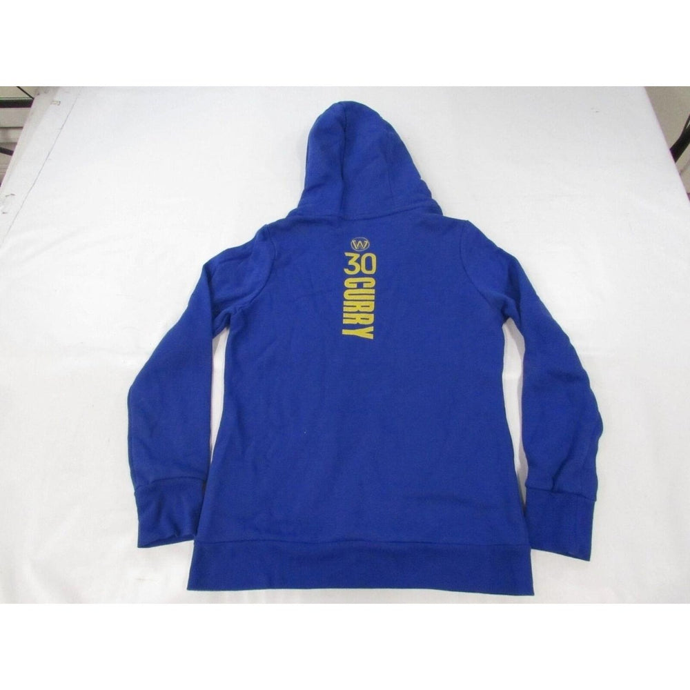 Golden State Warriors 30 Stephen Curry Womens Size S Blue V-Neck Hoodie Image 2