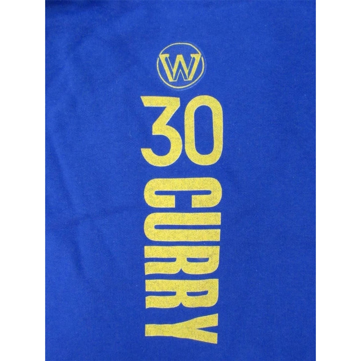 Golden State Warriors 30 Stephen Curry Womens Size S Blue V-Neck Hoodie Image 4