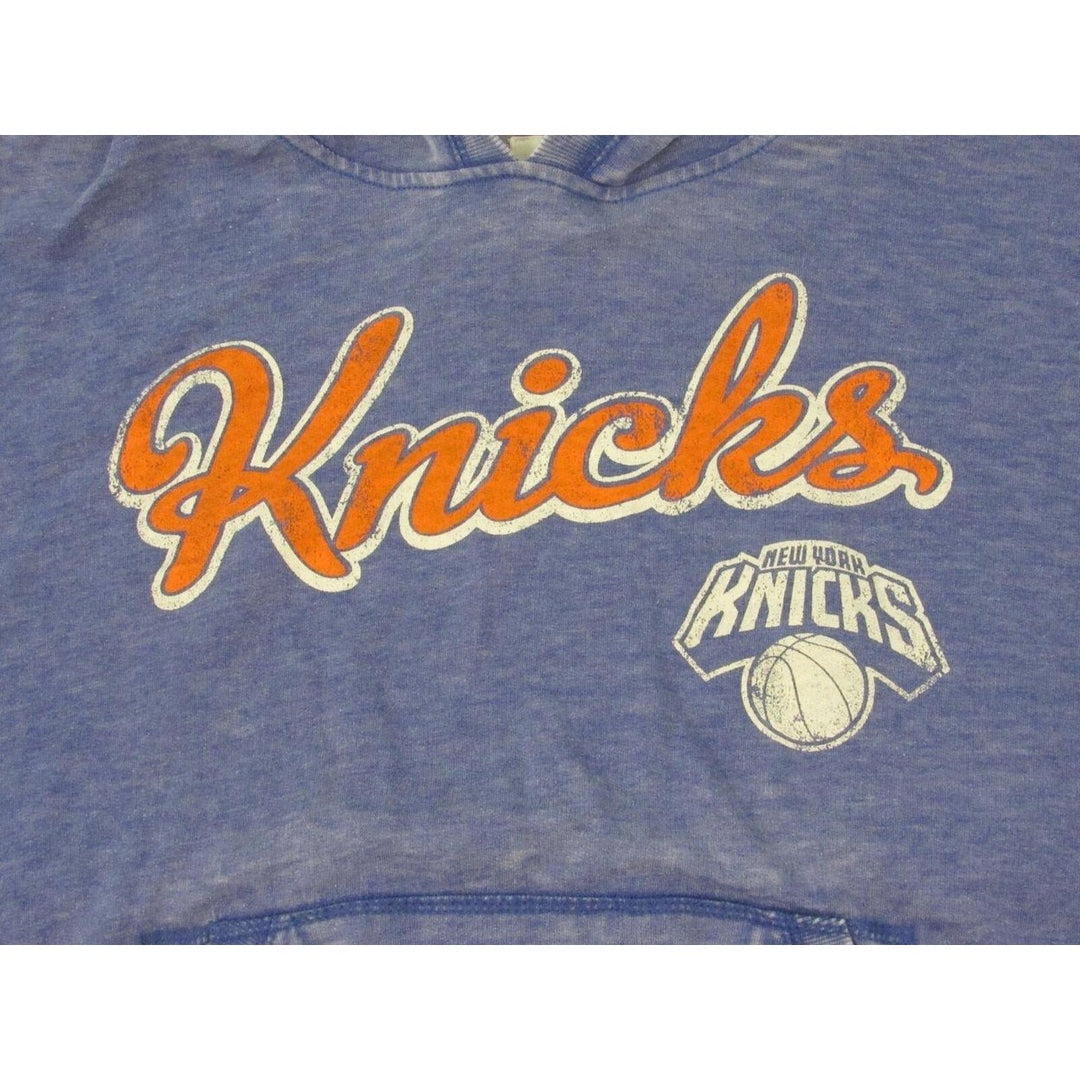 York Knicks Womens Size S Small Flared Cut Blue Hoodie Image 3