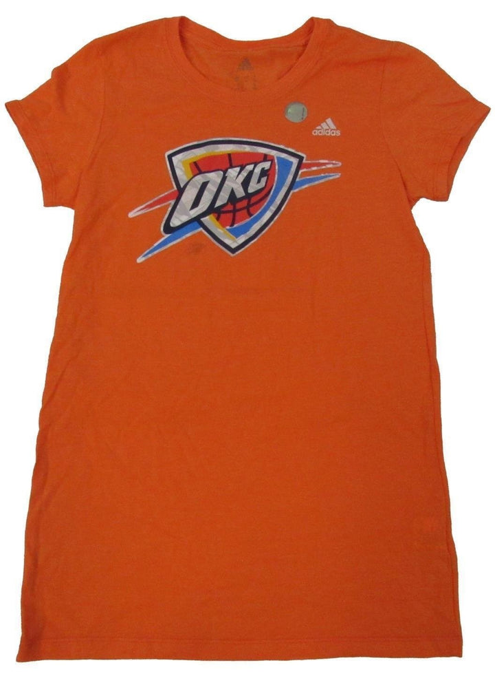 OKC Oklahoma City Thunder Womens Size M Medium Adidas Orange Shirt Image 1