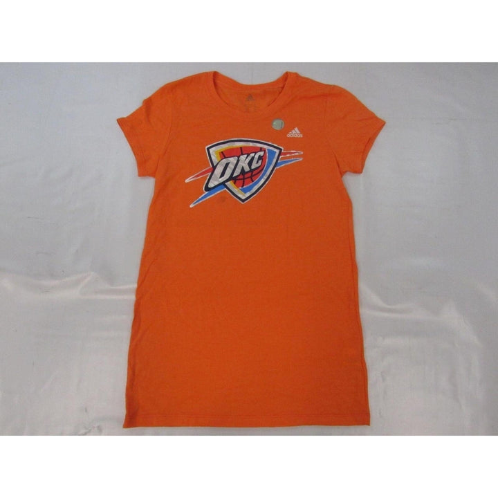 OKC Oklahoma City Thunder Womens Size M Medium Adidas Orange Shirt Image 4