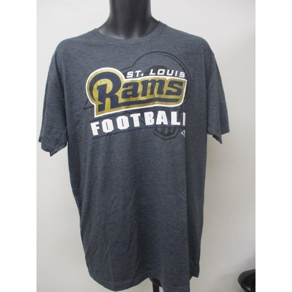 St. Louis Rams Men Sizes XL XLarge Gray Majestic Shirt MSRP 30 Image 1