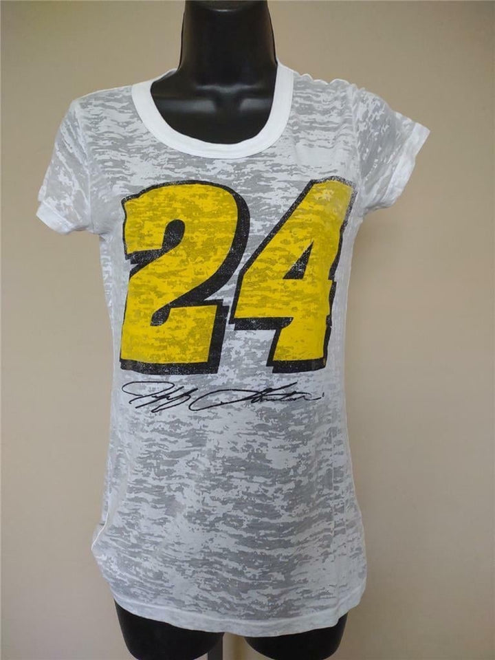 Nascar 24 Jeff Gordon Womens Size M Medium White Sheer Shirt Image 1