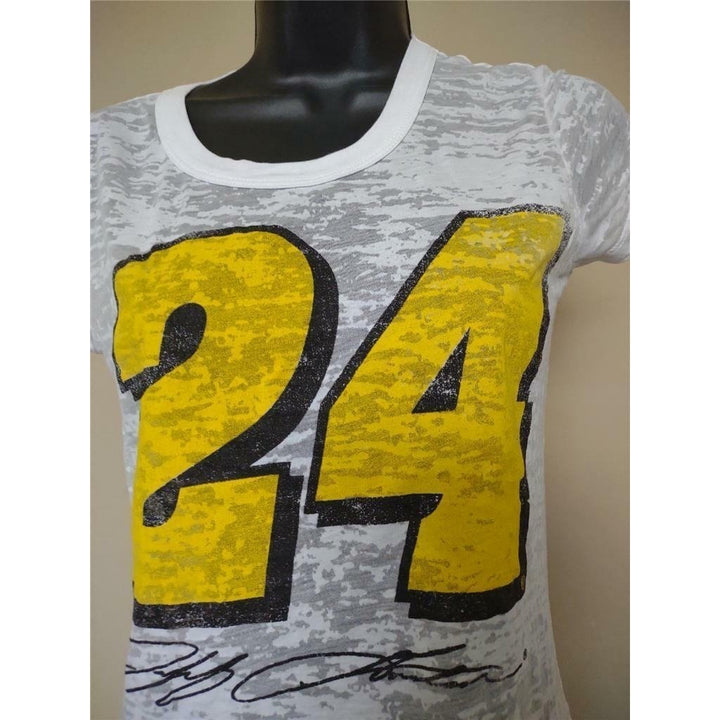 Nascar 24 Jeff Gordon Womens Size M Medium White Sheer Shirt Image 2