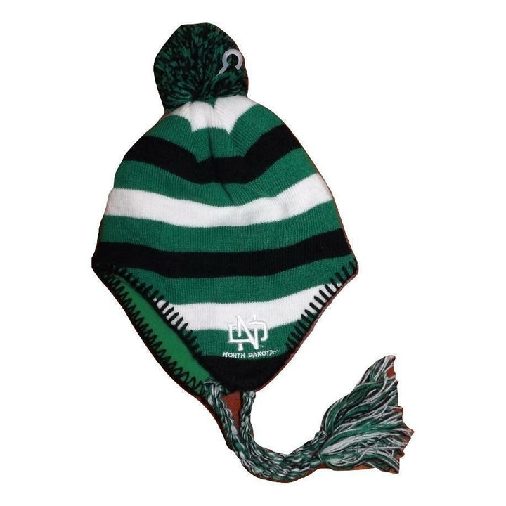 North Dakota Fighting Hawks Youth Size 4-7 OSFA Beanie w/Tassels Image 2