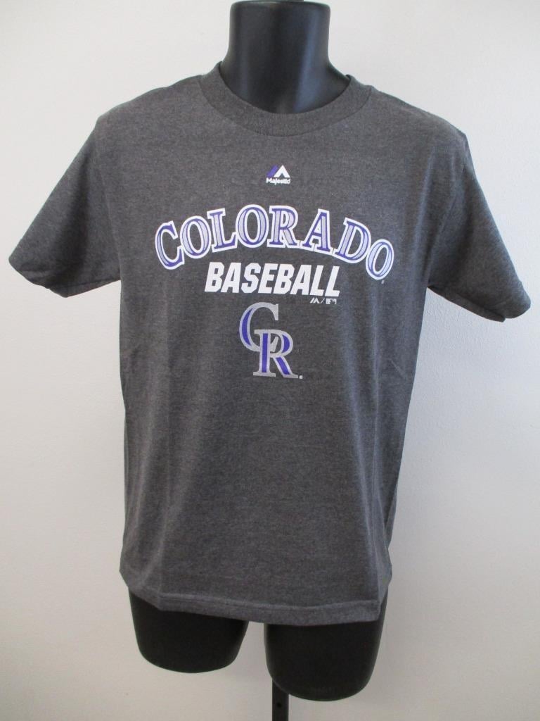 Colorado Rockies Adult Mens Size S Small Majestic Gray Shirt 22 MSRP Image 1