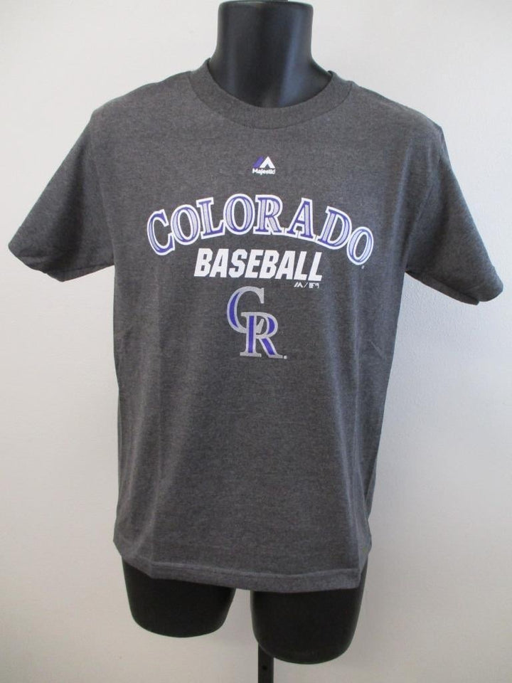 Colorado Rockies Adult Mens Size S Small Majestic Gray Shirt 22 MSRP Image 1